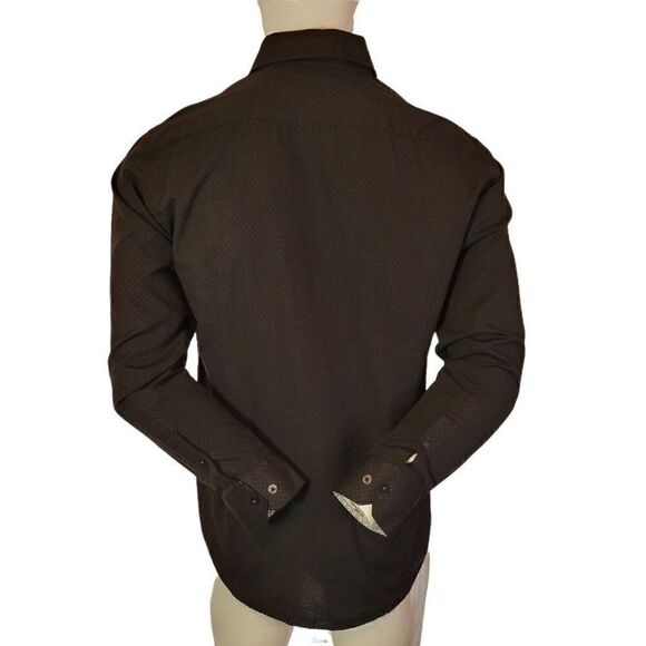 Steel & Jelly Mens Black Button Down Shirt (Size L) - Picture 4 of 8